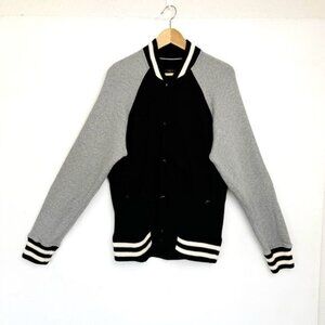 Rag & Bone Arden Retro Varsity Button Up Jacket Large